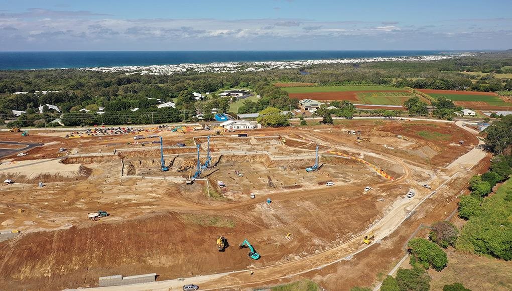 Main construction works underway at Tweed Valley Hospital site