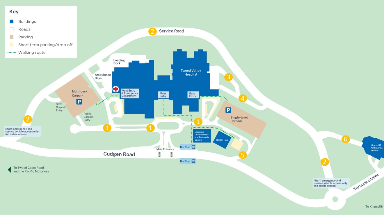 Tweed Valley Hospital campus map